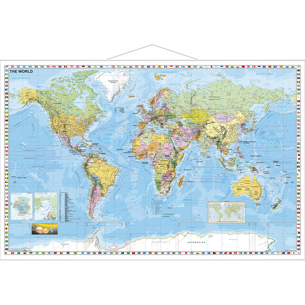 Stiefel Harta politica a lumii cu rama din metal