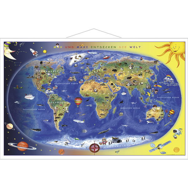 Stiefel Harta pentru copii Max und Maxi entdecken die Welt (92 x 59 cm)