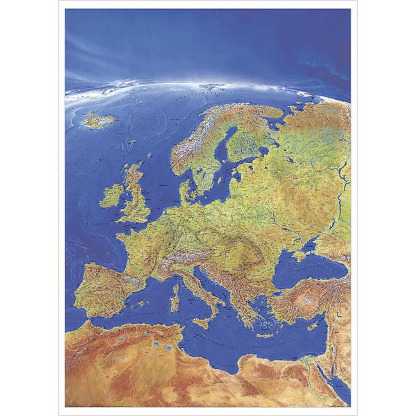 Stiefel Hartă continentală Harta panoramica a Europei