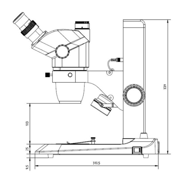 Euromex Microscop stereo zoom NexiusZoom NZ.1902-S, binocular, stand cu cremaliera 6,7-45x