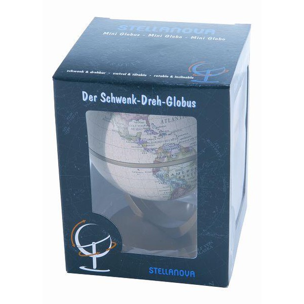 Stellanova Mini-Globus Dreh-Schwenk Globus, Antikdesign 10cm