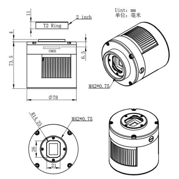 ZWO Camera ASI 178 MM-Cool Mono