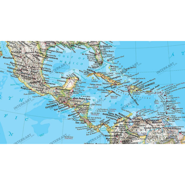 National Geographic Hartă continentală continent map North and South America political (laminated)
