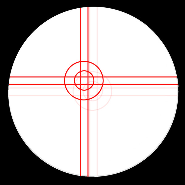 Omegon Ocular cu reticul Plössl 9mm, iluminat si reglabil, 1,25"