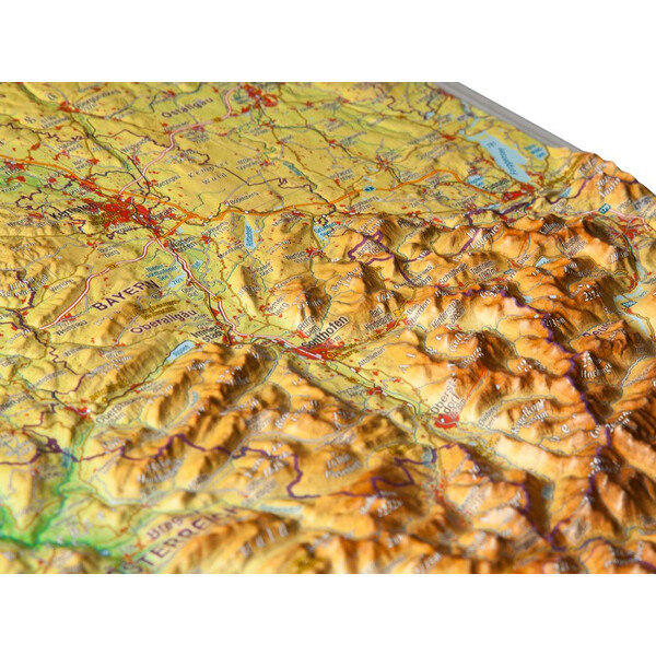 Georelief Harta in relief 3D lacul Allgäu/Constance, mica