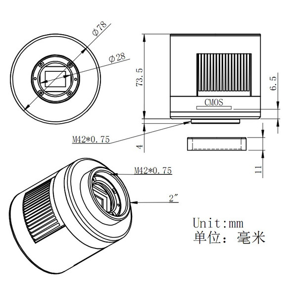 ZWO Camera ASI 1600 MM-Cool Mono + EFW7 + LRGB + Ha/SII/OIII-Set 36mm