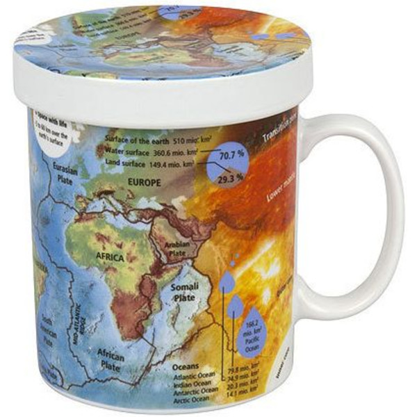 Könitz Cească Mugs of Knowledge for Tea Drinkers Geography
