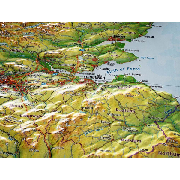 Georelief Harta reliefului Marea Britanie, 3D