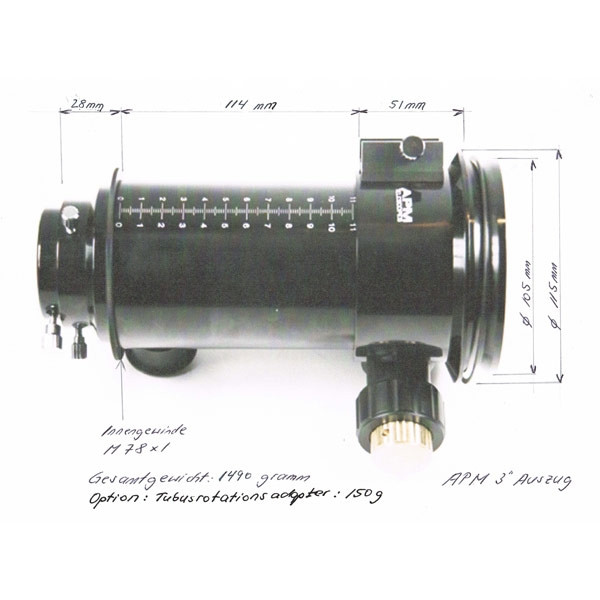 APM Focuser cu cremaliera 3"