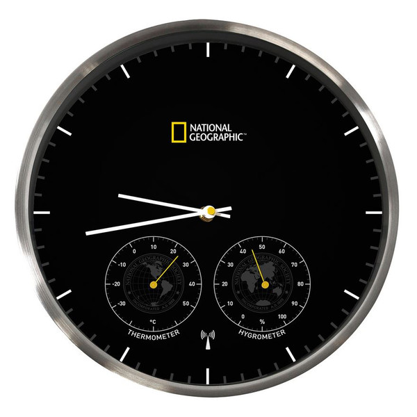 National Geographic Ceas de perete cu termometru și higrometru
