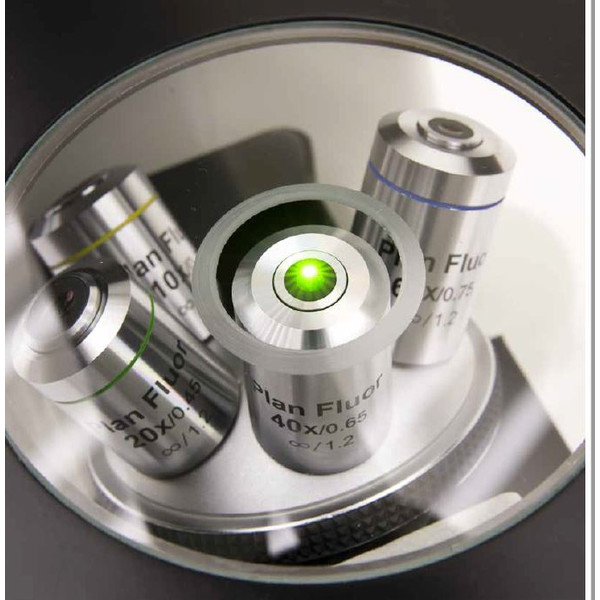 Optika Microscop IM-3FL4-UK, trino, inversat, FL-HBO, Filtru B&G, IOS LWD U-PLAN F, 100x-400x, UK