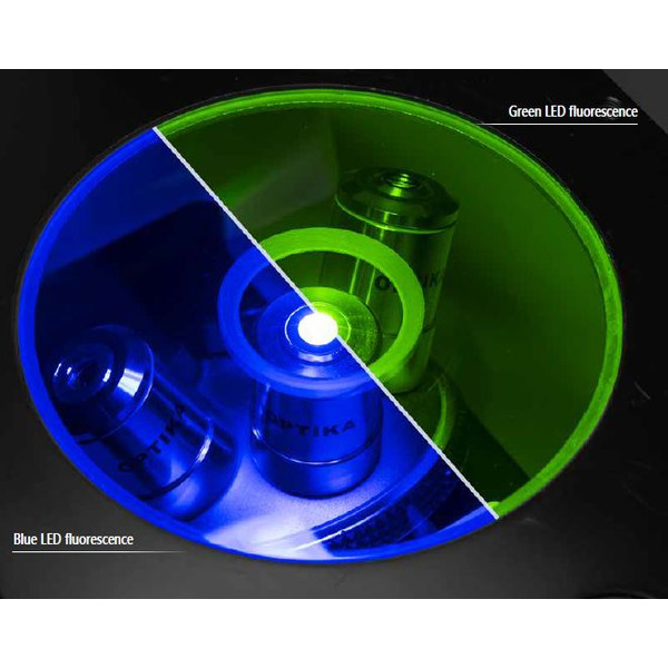 Optika Microscop IM-3FL4-UK, trino, inversat, FL-HBO, Filtru B&G, IOS LWD U-PLAN F, 100x-400x, UK