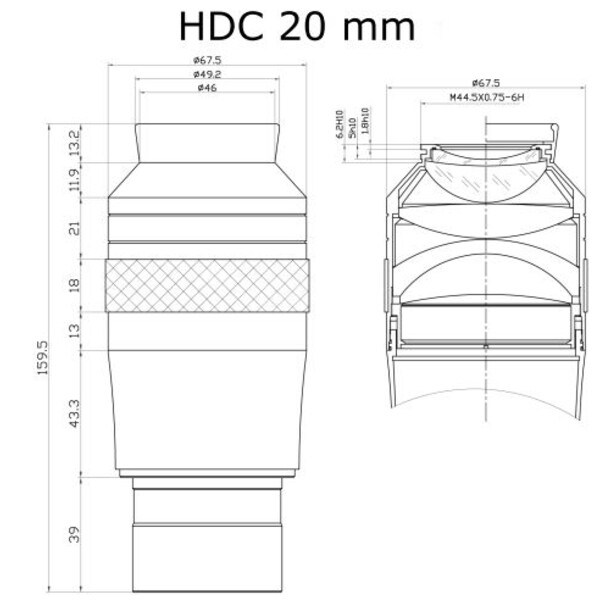 APM Ocular XWA HDC 20mm 100° 2"