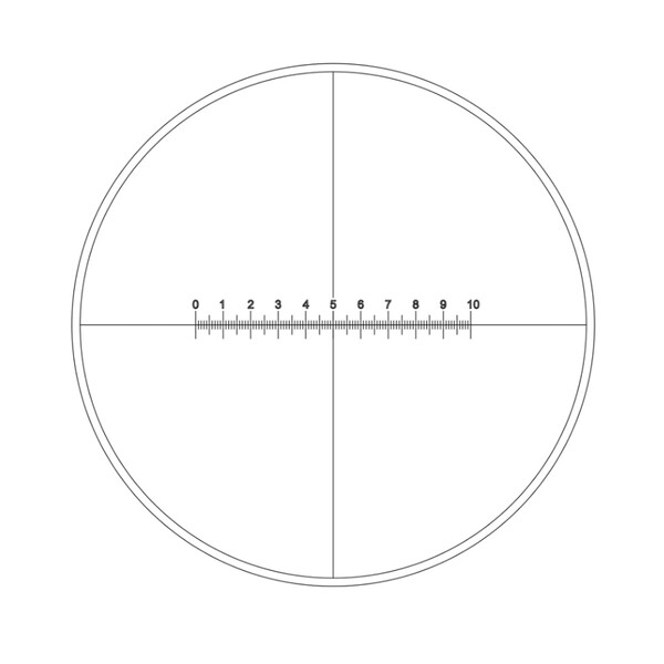 Motic Reticul cu scară (10 mm în 100 de părți) și reticul (Ø19 mm)