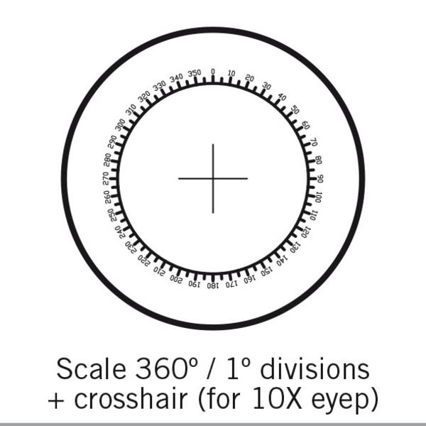 Motic Reticul 360° / 1°, Ø 25mm, numai pentru 10X (SMZ-161)