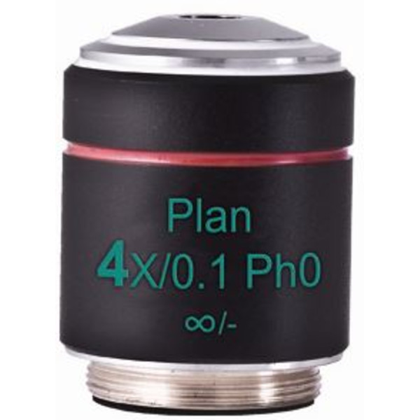 Motic obiectiv PL Ph, CCIS, plan, achro phase 4x/0.10, w.d.12.6mm Ph0 (AE2000)