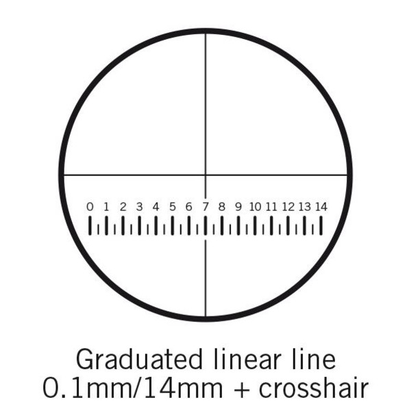 Motic Reticul cu 140 de diviziuni in 14mm si reticul (Ø25mm)