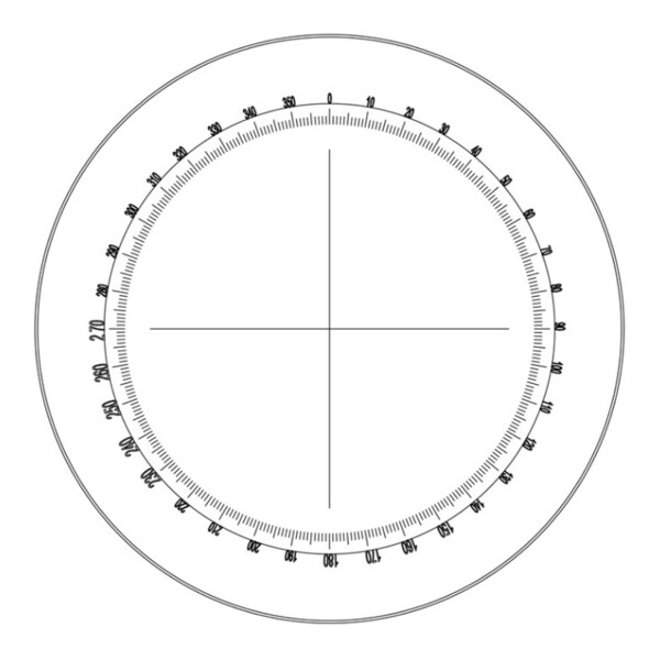 Motic Ocular micrometru WF10X/23mm, 360º cu diviziuni 30º si reticul