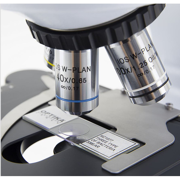 Optika Microscop B-510-2, diskussion, trino, 2-head, IOS W-PLAN, 40x-1000x, EU