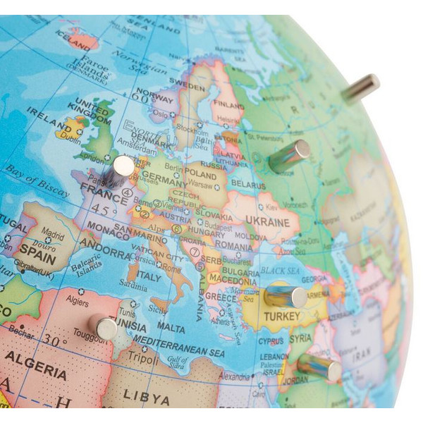 TROIKA emform globe Magnet Political incl. 10 magnets 23cm