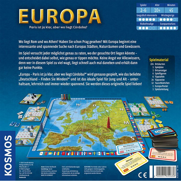 Kosmos Verlag Game Europa - Parisul este clar, dar unde este Cordoba?