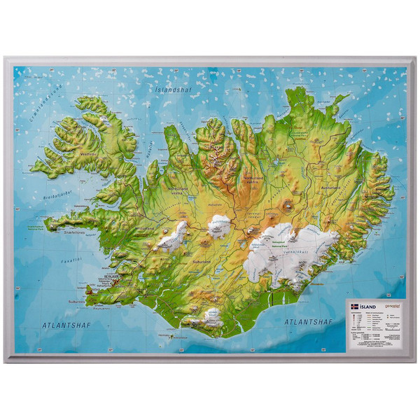 Georelief Islanda (mic) harta relief 3D