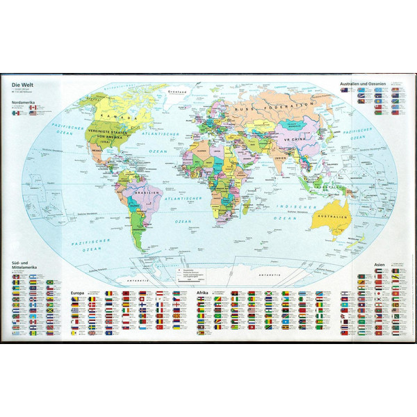 Idena Protectie birou Des pad world map with pockets