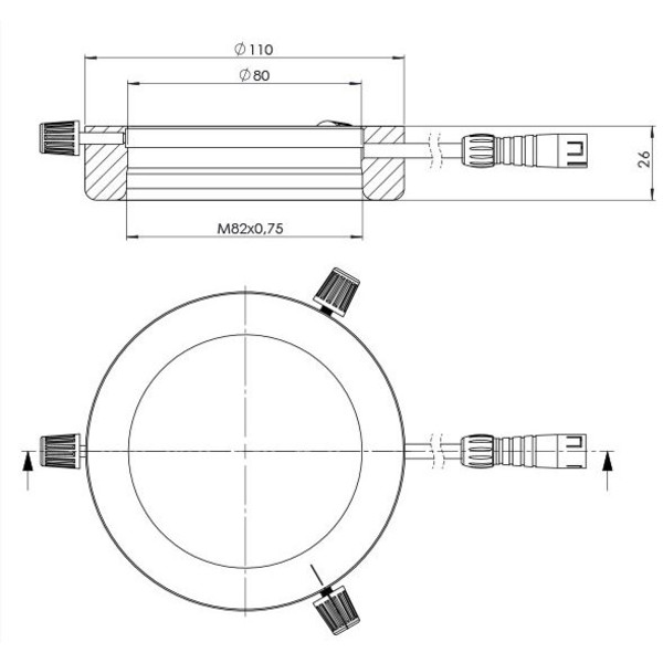 StarLight Opto-Electronics RL5-80 PW, pur-weiß (6.500 K), Ø 80mm