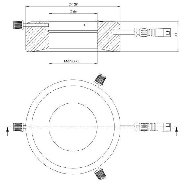 StarLight Opto-Electronics RL12-10s R, spot, roșu (625 nm), Ø 66mm
