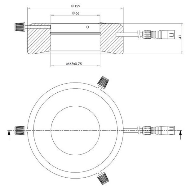 StarLight Opto-Electronics RL12-10s-S4 G, spot, verde (528 nm), Ø 66mm