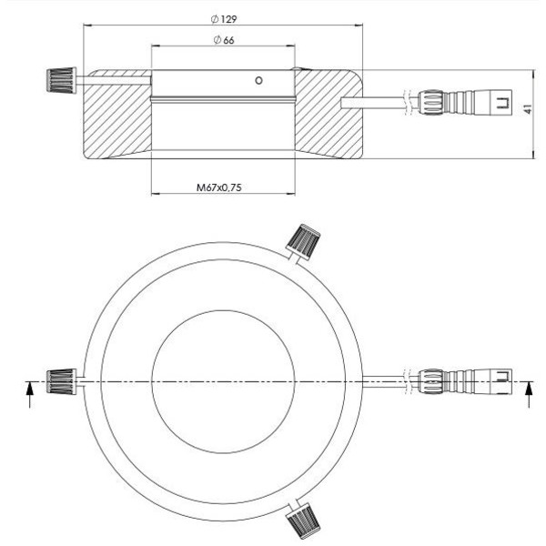 StarLight Opto-Electronics RL12-18s-S4 A,  segment., amber (590 nm), Ø 66mm