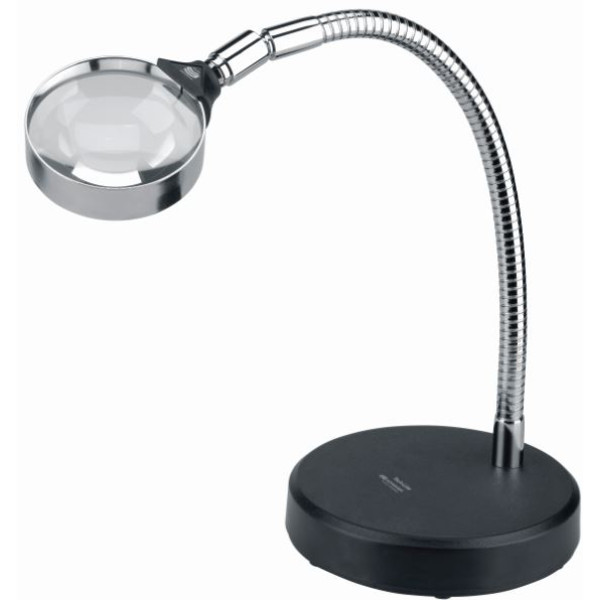 Schweizer Lupa Suport de lucru, bază de masă cu lupă, 3x/Ø75mm, biconvex