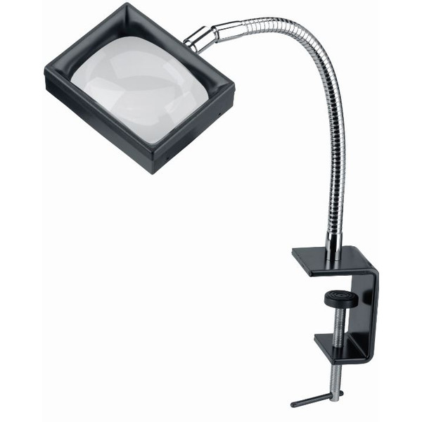 Schweizer Lupa Lupă de birou cu clemă de masă din material sintetic, 3x/100x75mm, asferic
