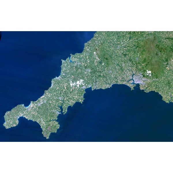 Planet Observer Harta regionala regiunea Cornwall