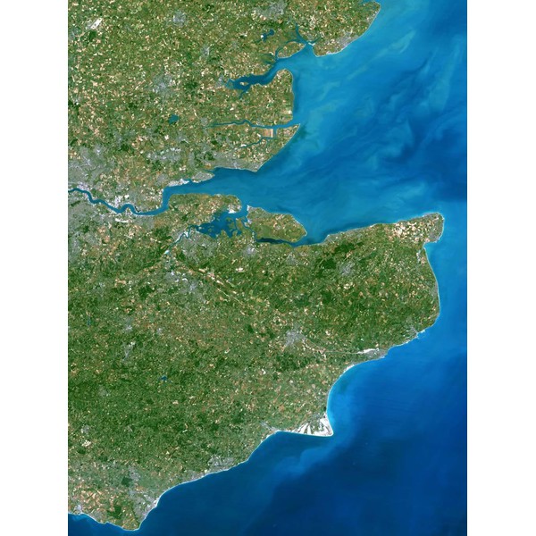 Planet Observer Harta regionala regiunea Kent & Thames Estuary