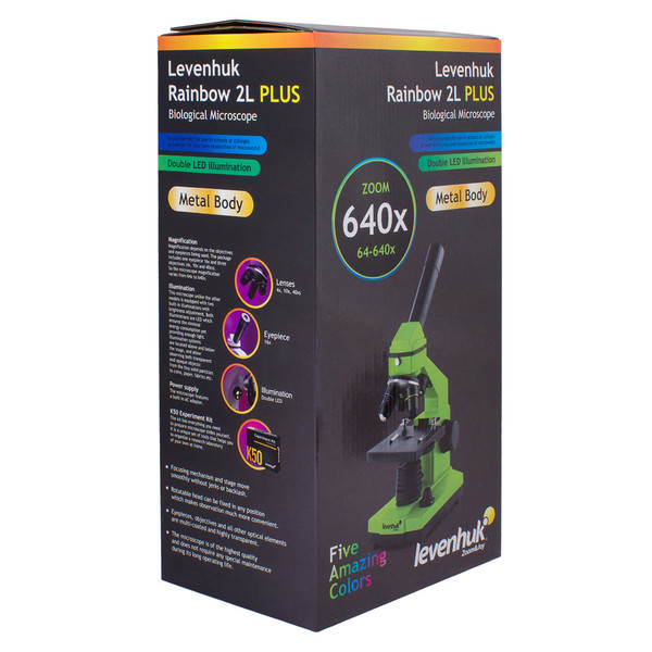 Levenhuk Microscop Rainbow 2L Plus Lime