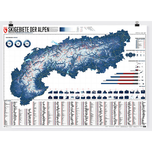 Marmota Maps Harta regionala Map of the Alps with 609 Ski Resorts
