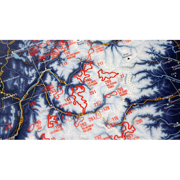 Marmota Maps Harta regionala Map of the Alps with 268 Ski Resorts