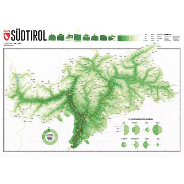 Marmota Maps Harta regionala South Tyrol Mountain Green