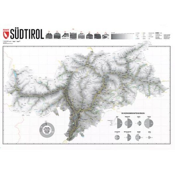 Marmota Maps Tirolul de Sud Harta gri