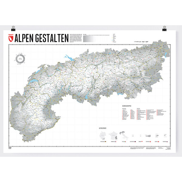 Marmota Maps Harta regionala Desenează Alpii (100x70cm)