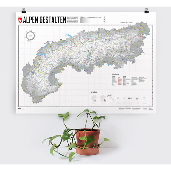 Marmota Maps Harta regionala Alpen gestalten (140x100cm)