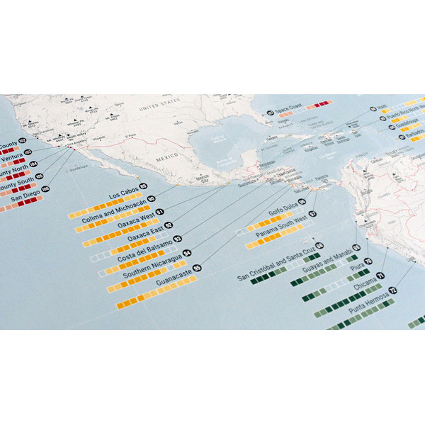 Marmota Maps Harta lumii Weltkarte Surfing Worldwide (Englisch)