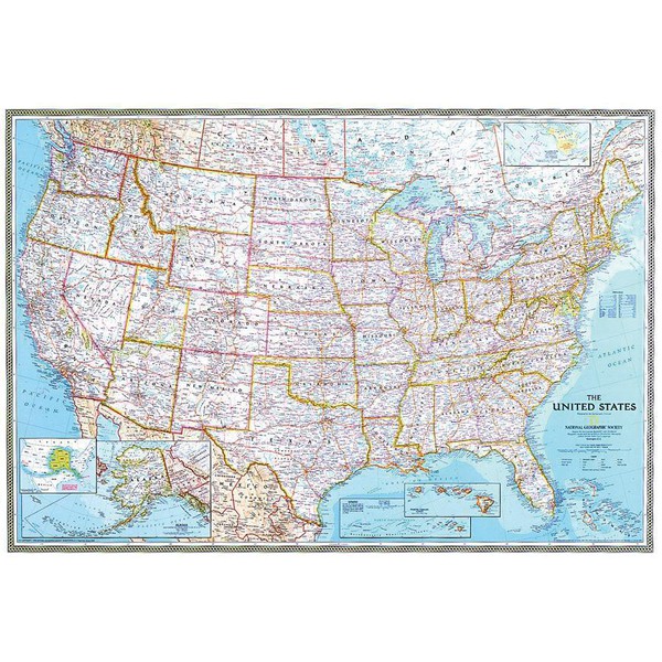 National Geographic Harta politică SUA - format mare