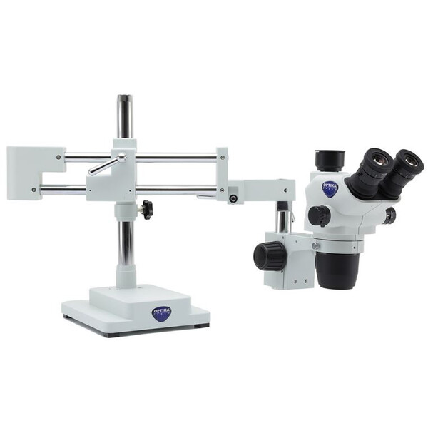 Optika microscopul stereoscopic zoom SZO-10,  trino, 6.7-45x, überhängend, 2-Arm, ohne Beleuchtung