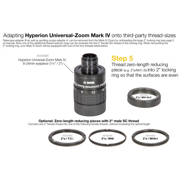 Baader Adapter Adaptoare 2" / M41.5 0mm