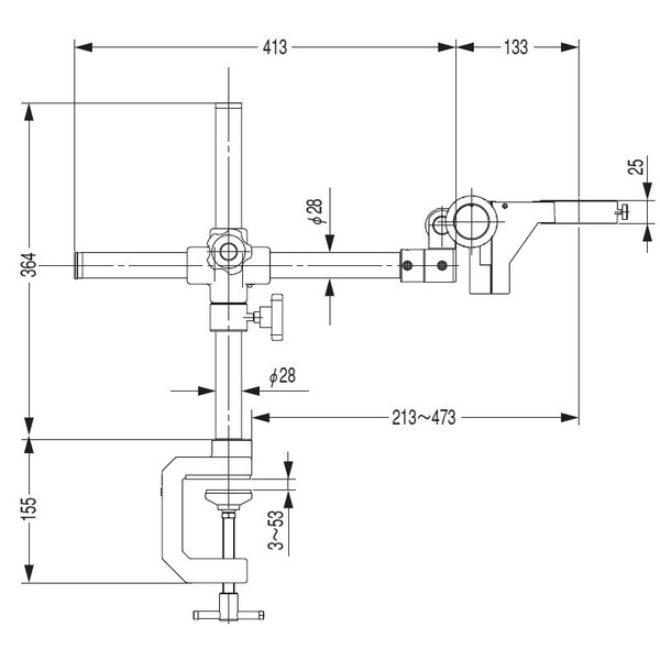 Nikon Stativ suspendat simplu G-US1A , 1 braț, clemă cu șurub sau Montura cap