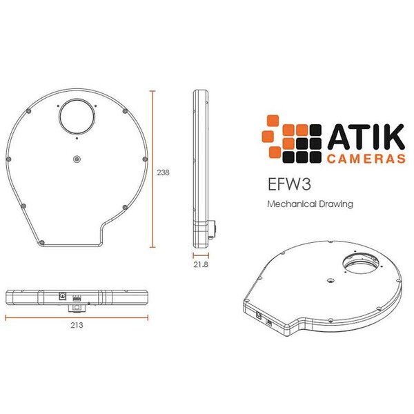 Atik EFW3 7x 2" Roată filtru electronic