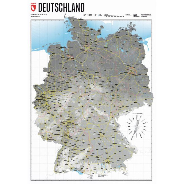 Marmota Maps Harta Deutschlandkarte Map Grey