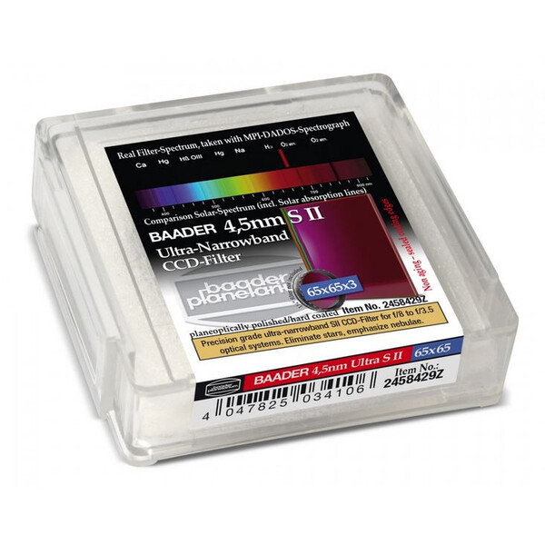 Baader Filtre Ultra-Narrowband 4.5nm S II CCD-Filter 65x65mm